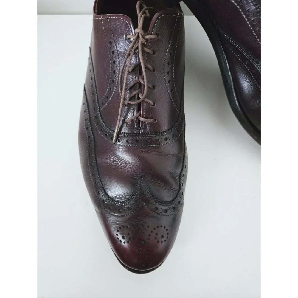 Allen Edmonds Shoes Men's 11.5 D Chester Burgundy Leather Wingtip Oxfords
